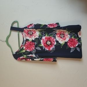 Jm Collection 3/4 sleeve, 1 open shoulder tunic